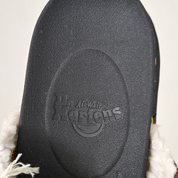 Dr. Martens Myles Suede Fur-lined Buckle Slide Sandals Dark Brown Size 13 NWT - Picture 10 of 16